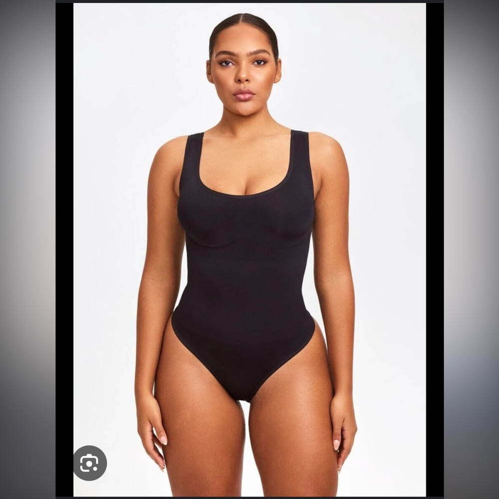 She’s Waisted Essential Tank Thong Bodysuit in Black